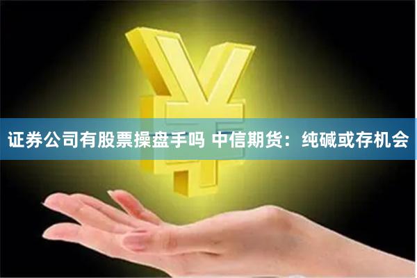 证券公司有股票操盘手吗 中信期货：纯碱或存机会