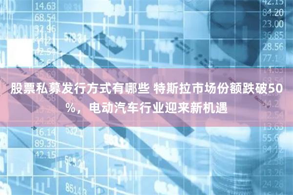 股票私募发行方式有哪些 特斯拉市场份额跌破50%，电动汽车行业迎来新机遇